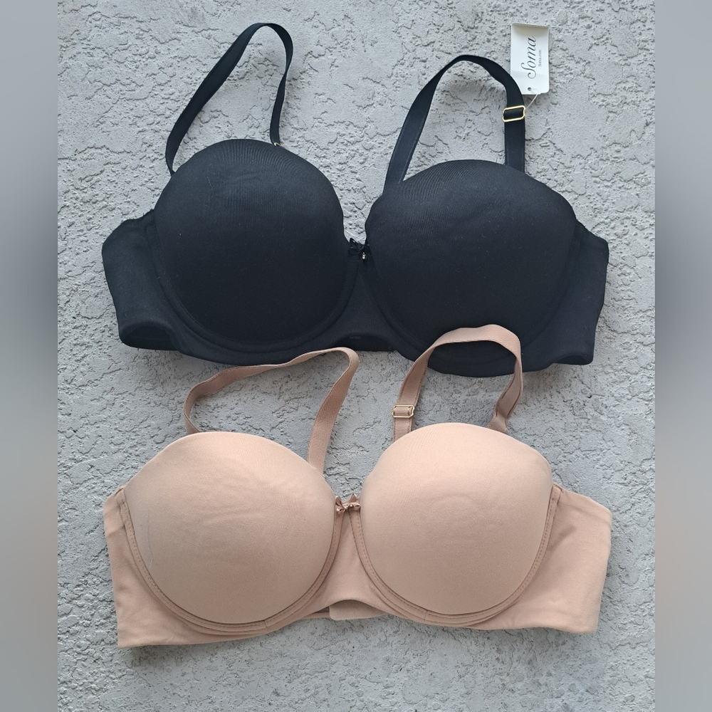 Soma Black and Tan Women's Intimates Set